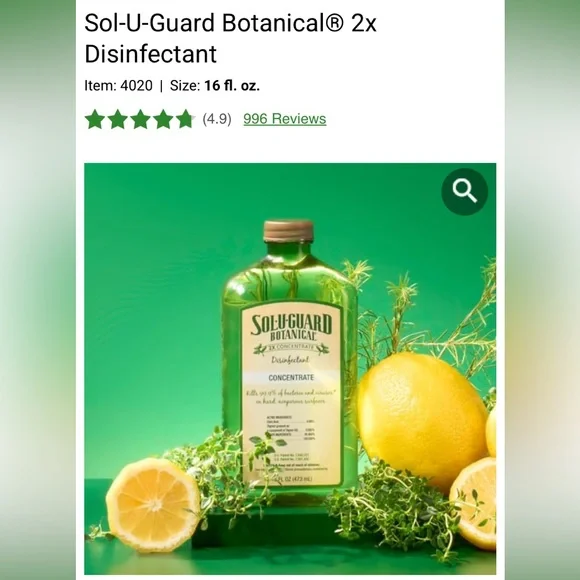 NWT SoluGuard Botanical Cleaner and Bottle Set - Picture 5 of 8